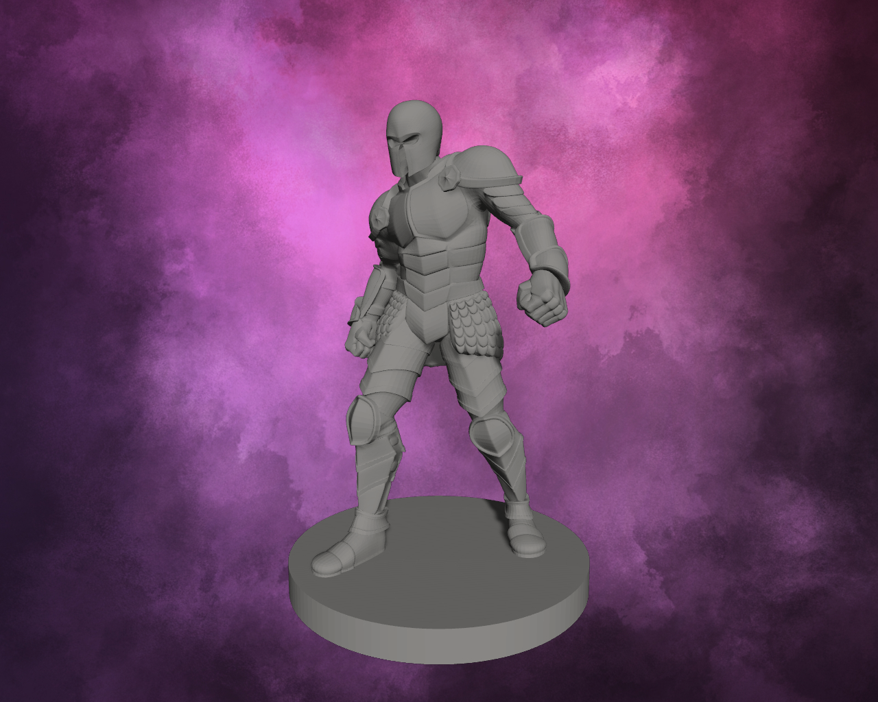3D Printed Miniature - Animated Armour Style 2