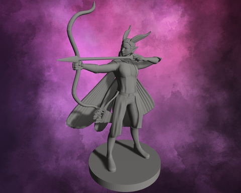 3D Printed Miniature - Arch Fey Female with Quiver