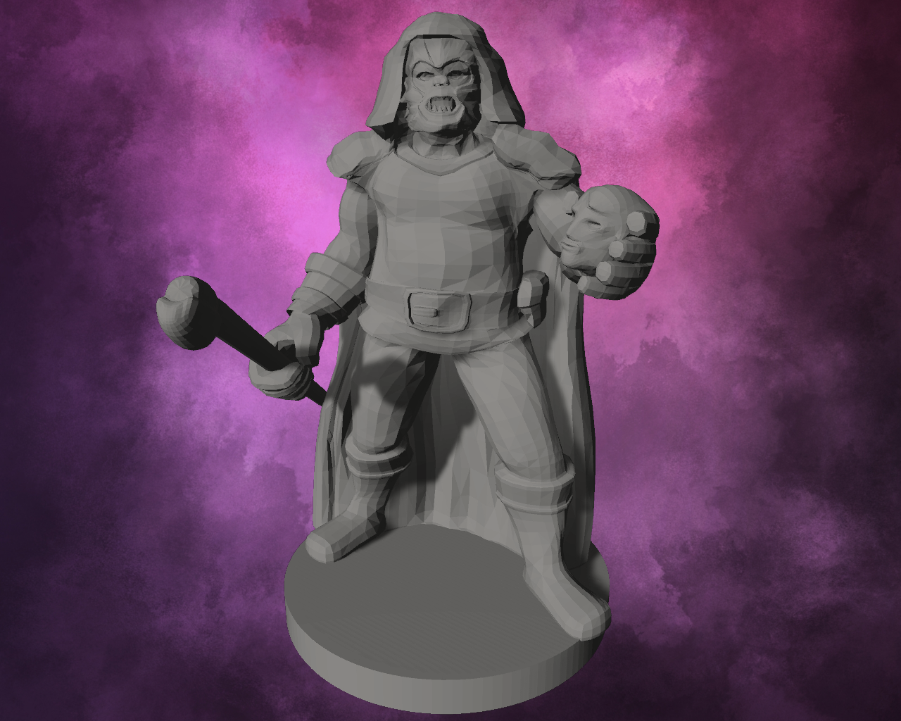 3D Printed Miniature - Bugbear Nature Cleric