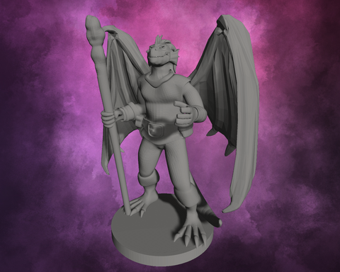 3D Printed Miniature - Dragonborn Druid Style 2