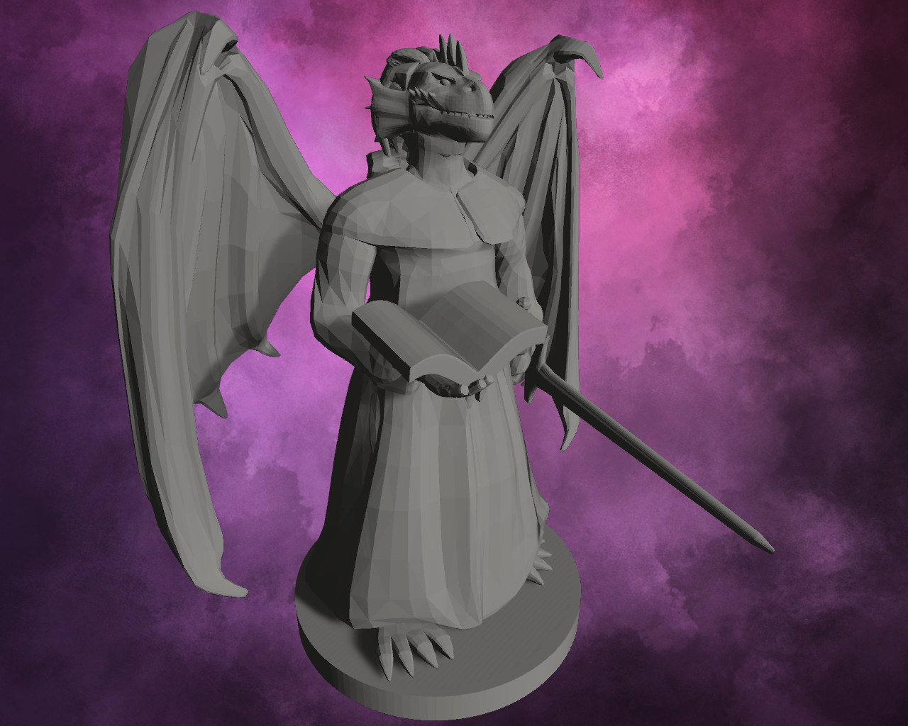 3D Printed Miniature - Dragonborn Priest