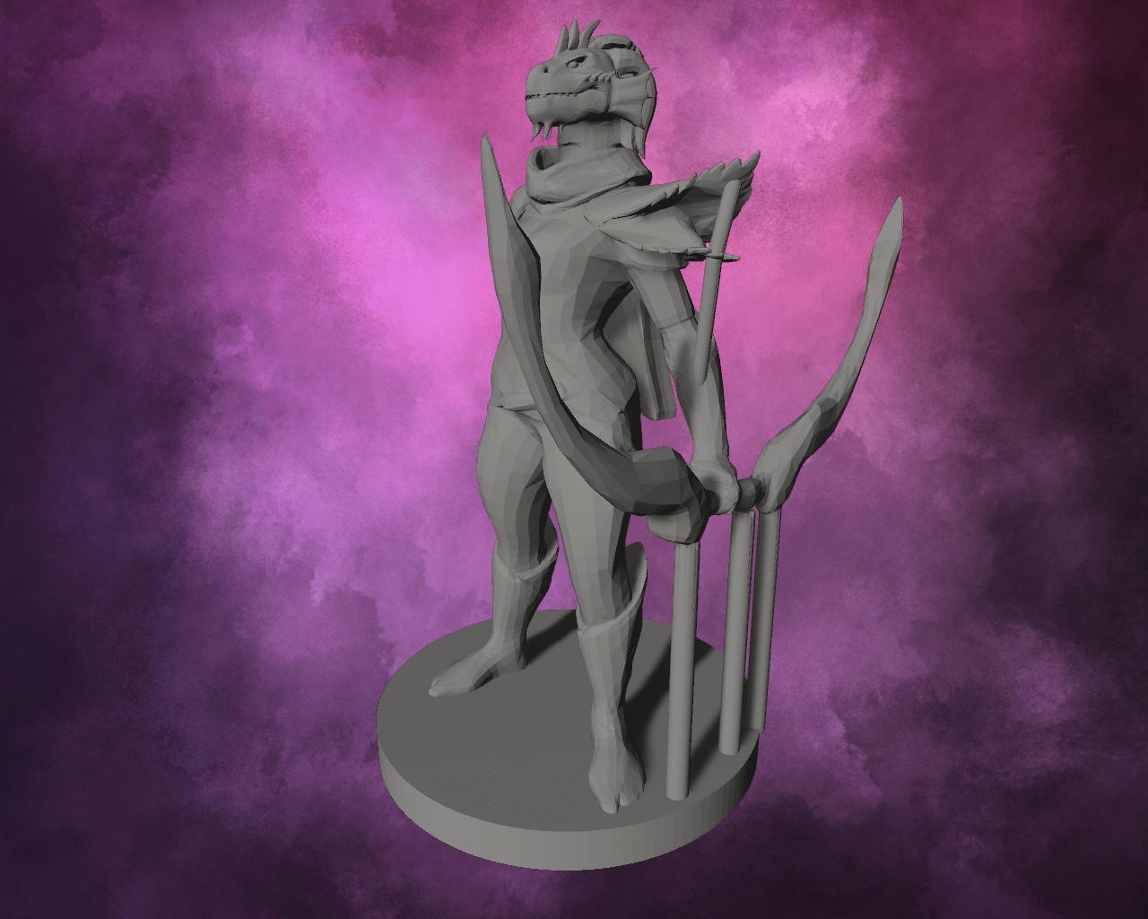 3D Printed Miniature - Dragonborn Scout