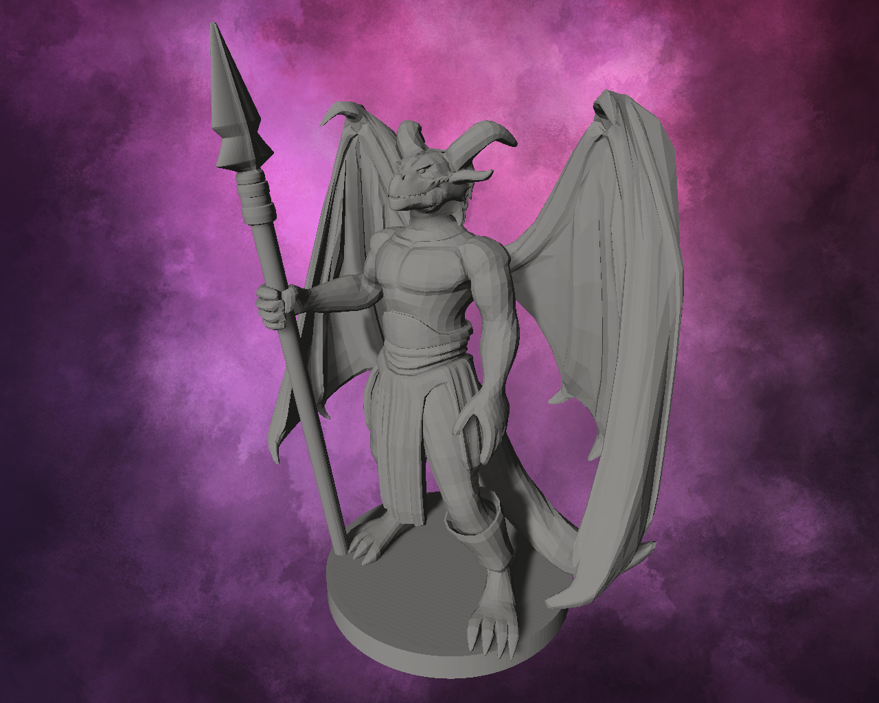 3D Printed Miniature - Dragonborn Sorcerer Style 1