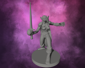 3D Printed Miniature - Drow Warlock Style 1