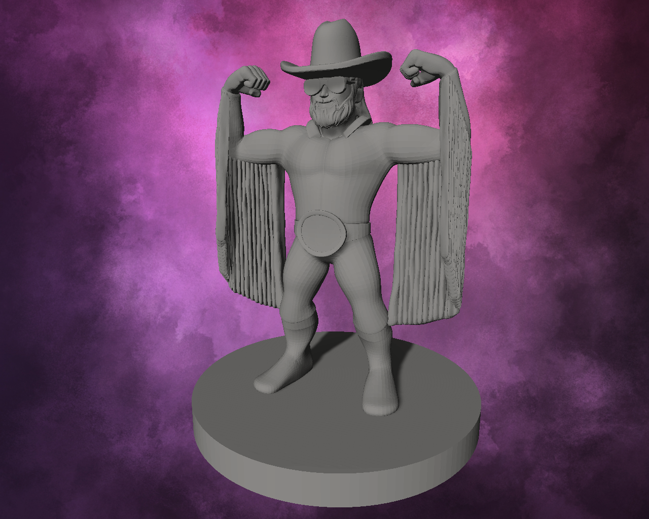 3D Printed Miniature - Dwarf Wrestler Bard