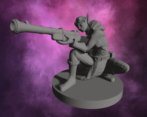 3D Printed Miniature - Elf Male Gunslinger