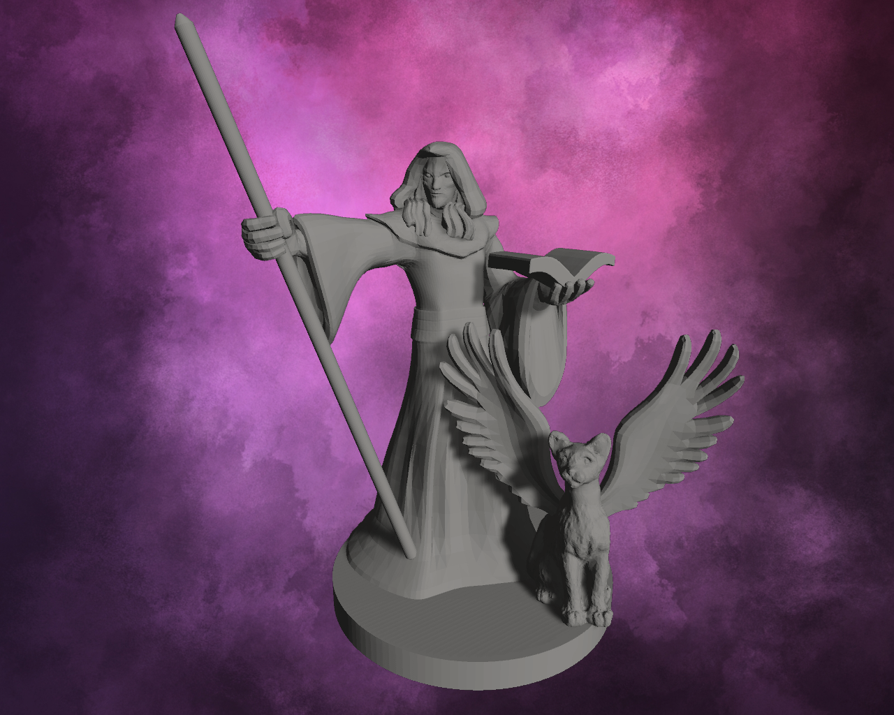 3D Printed Miniature - Elf Wizard Style 3