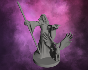 3D Printed Miniature - Elf Wizard Style 3