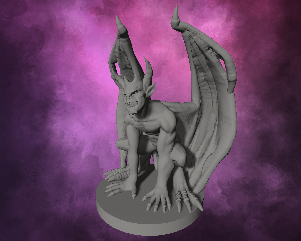 3D Printed Miniature - Gargoyle Style 3