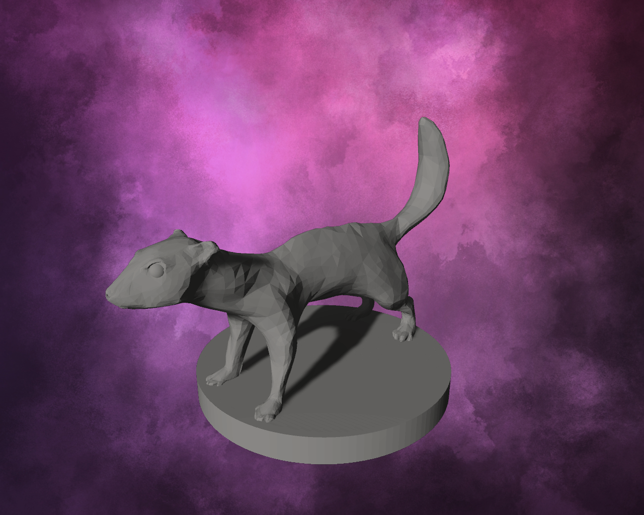 3D Printed Miniature - Giant Weasel