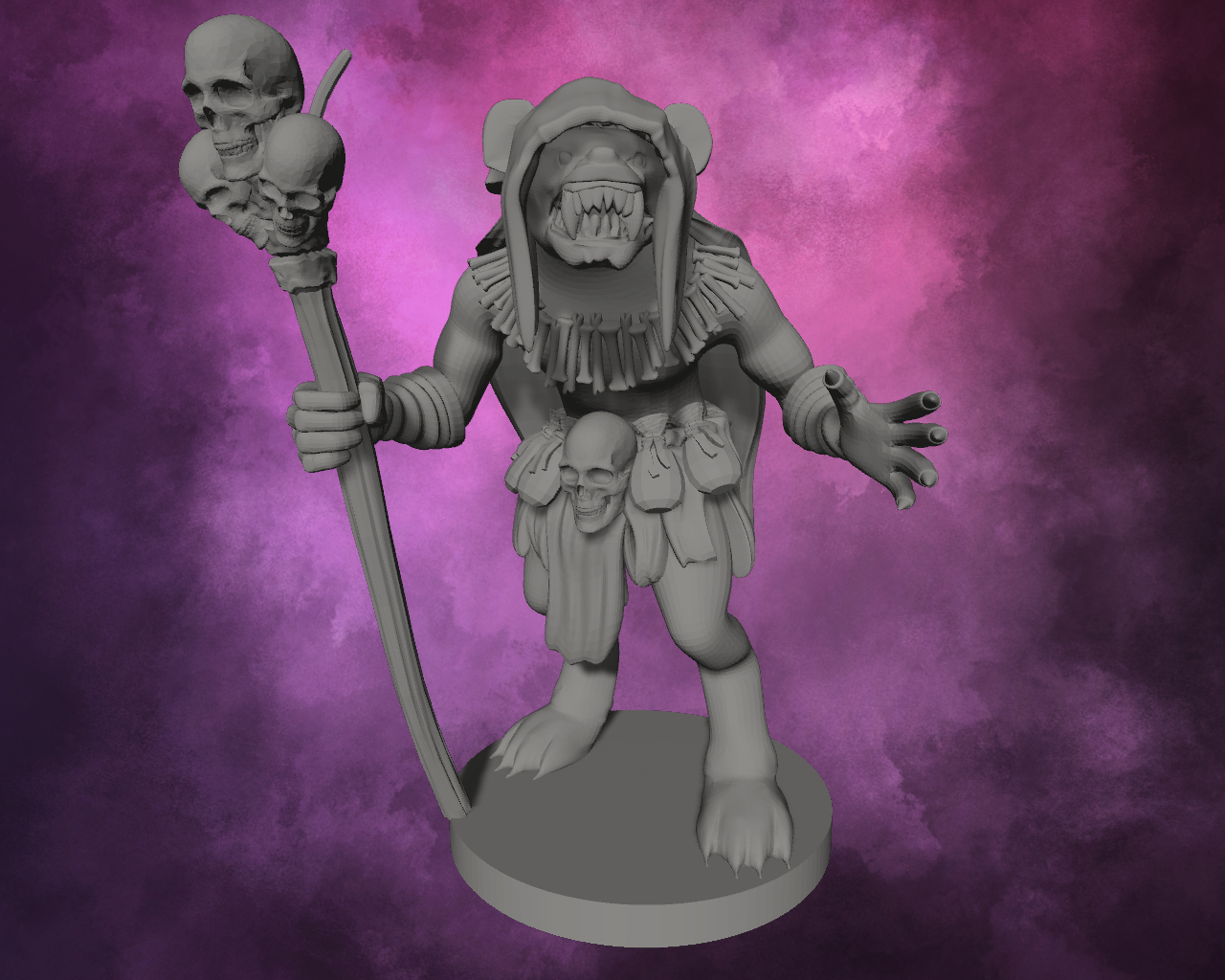 3D Printed Miniature - Gnoll Shaman