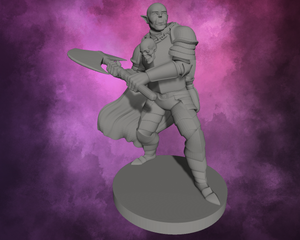 3D Printed Miniature - Half Orc Fighter