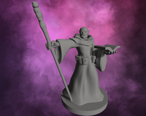 3D Printed Miniature - Half Orc Wizard