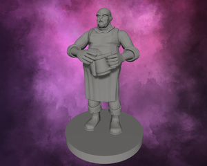 3D Printed Miniature - Human Barkeeper