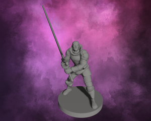 3D Printed Miniature - Human Blackguard