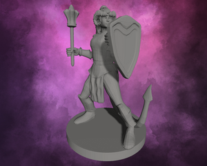 3D Printed Miniature - Tiefling Female Cleric